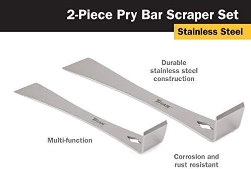 Titan 17005 2-Piece Stainless Steel Pry Bar Scraper Set - Image 3