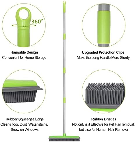 Rubber Broom and Pet Hair Removal Brush Set - Image 2