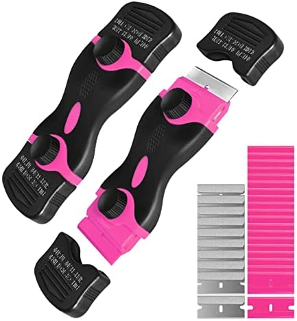 Razor Blade Scraper, 2 Pack Pink Double Edge Razor Scraper Remover Tool by kapoua