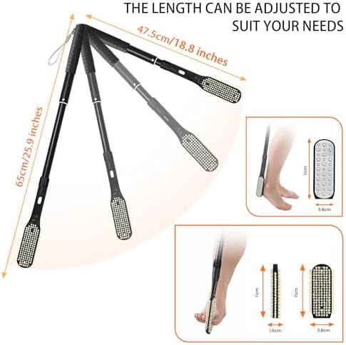 Long Handle Foot Scrubber with Toe Gap Cleaner, 18.8" - Image 2