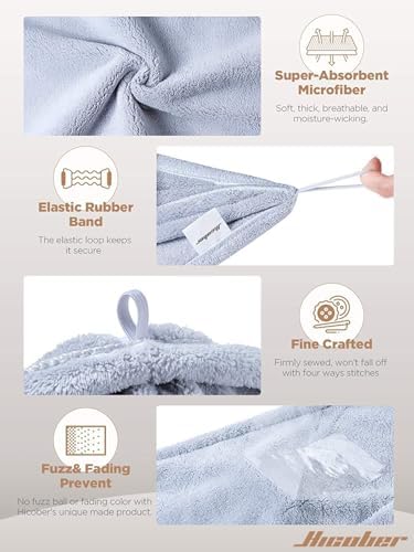 Hicober Microfiber Hair Towel Wrap - Image 3