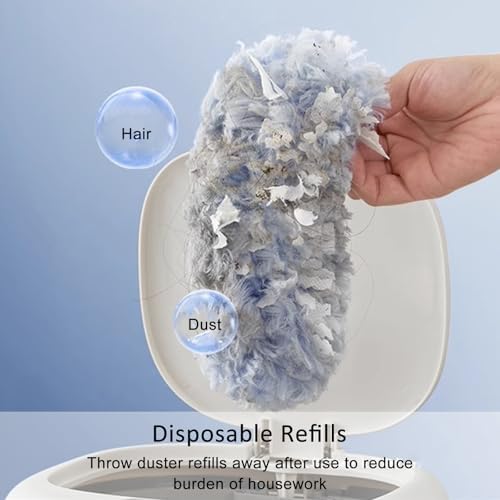 30 Duster Refills with 3.6FT Extension Pole, 360° Disposable Dusters Refills - Image 6