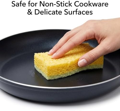 Natural Cellulose Dish Sponges for Kitchen, Non-Scratch Scrub Sponge - Image 4