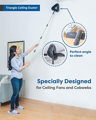 Feather Duster Kit with 5.6ft Extension Pole, 4 Dusting Brush - Image 5