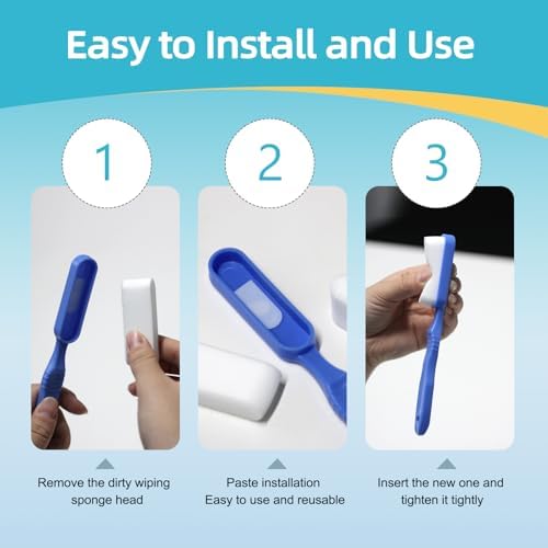 Magic Sponge Brush Set, 39 Melamine Refills and 2 Long Handles - Image 3