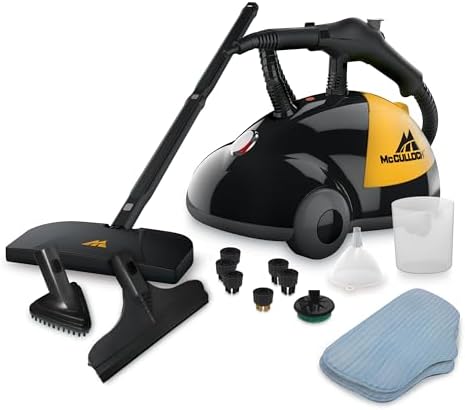 McCulloch MC1275 Heavy-Duty Steam Cleaner, 45 Min Runtime, 18 Accessories by McCulloch