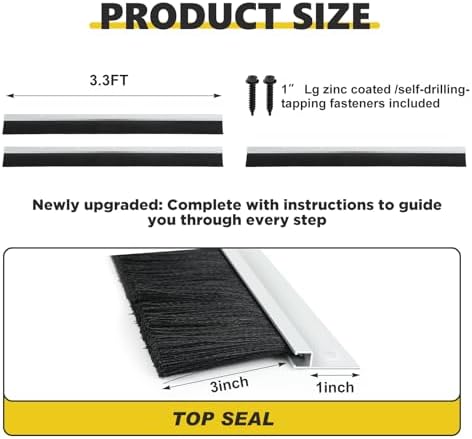 DoubleFill 10ft Roll up Garage Brush Seal - Image 2