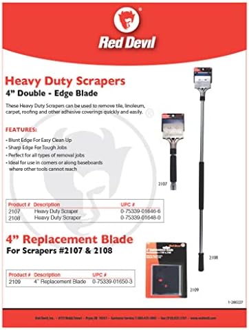Red Devil 2108 Long Handle Heavy Duty Floor Scraper - Image 2