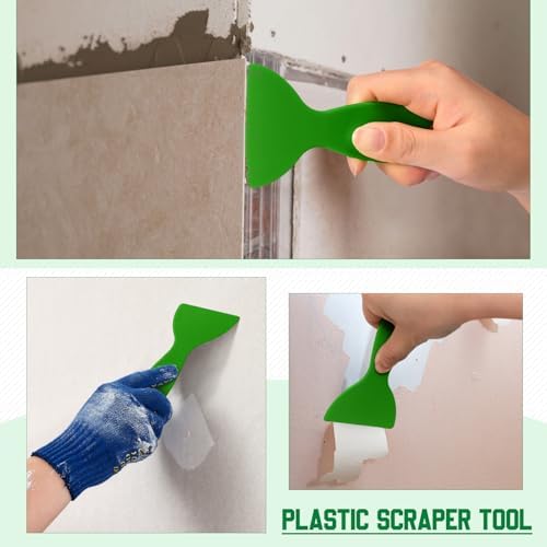 Tallew 9 Pcs Plastic Scraper Set Paint Tool Non Scratch Putty - Image 6