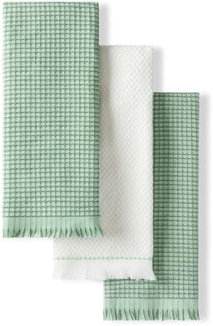 KitchenAid Gourmet Series Gridlines Kitchen Towels 3-Pack Set, 100% Cotton by KitchenAid