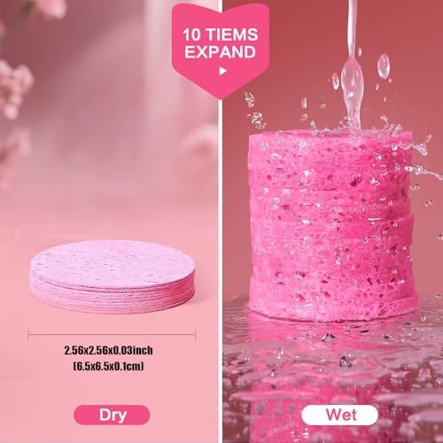60-Count Compressed Facial Sponges Natural Cellulose - Image 4