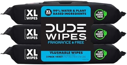 DUDE Wipes Unscented Adult Flushable Wet Wipes, Sensitive Skin by DUDEWipes