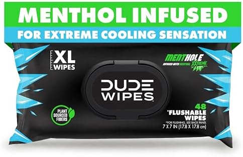 DUDE Wipes MentHOLE XXtreme Adult Flushable Wet Wipes by DUDEWipes