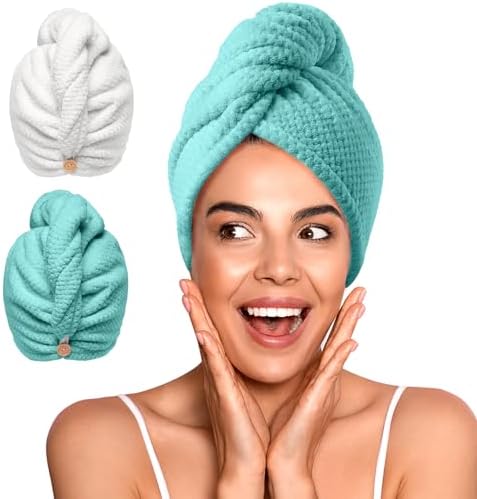YFONG 2 Pack Microfiber Hair Towel Wrap by YFONG