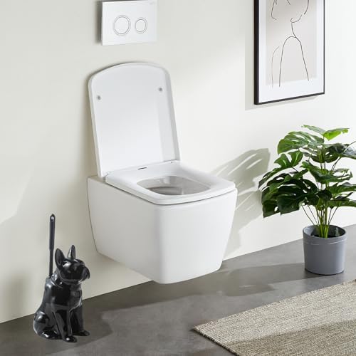 Comeon Ceramic Dog Black Toilet Brush and Holder Set - Image 6