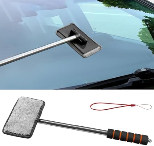 Car Windshield Cleaner Tool, Retractable Rearview Mirror Brush by Unknown