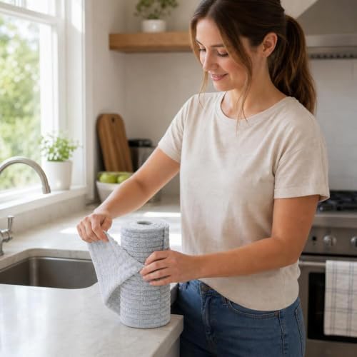 Tearable Plush Microfiber Cleaning Cloth, Cleaning Cloth Roll Lazy Rag - Image 6