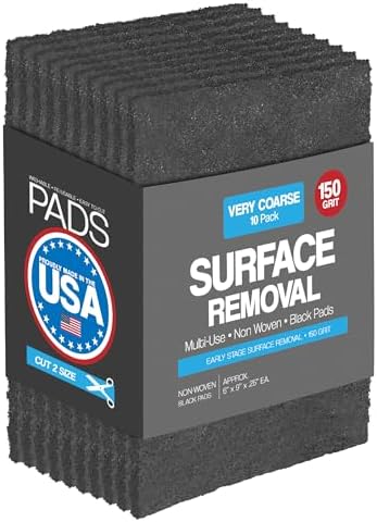 6" X 9" Non-Woven Grey Scuff Pads 150 Grit by PeachtreeWoodworkingSupply