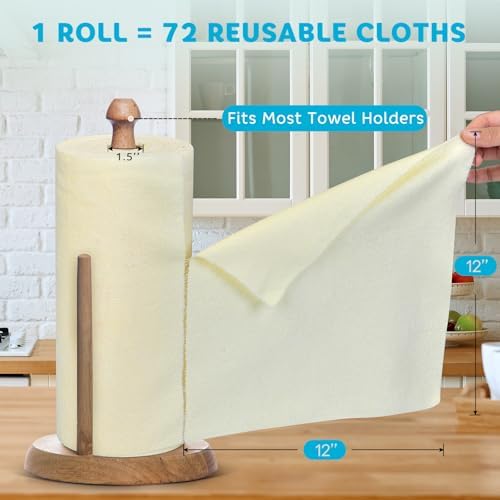 Matthew Microfiber Cleaning Cloth Roll 72Pack Reusable Paper Towels&Washable - Image 3