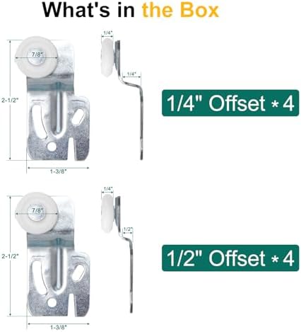 4Pair Sliding Closet Door Roller Kit - Image 6
