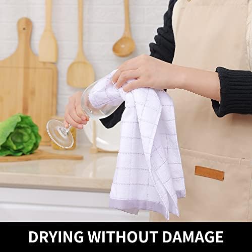 Homaxy 100% Cotton Terry Kitchen Towels, 4 Pack - Image 4