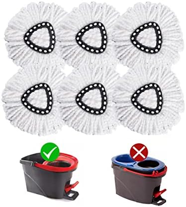 Matthew Cleaning 6Pack White Microfiber Spin Mop Replacement Head Compatible by MATTHEWCLEANINGPRODUCTS