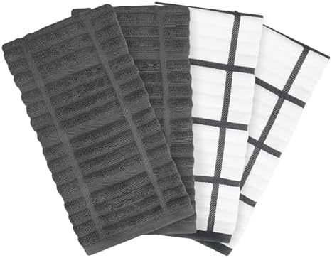 All-Clad Solid & Coordinate Kitchen Towels: Highly Absorbent, Super Soft Long by All-Clad