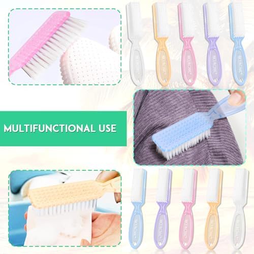 NICEMOVIC 10 Pcs Nail Brush for Cleaning Fingernails, Handle Grip Nail Scrubber - Image 7