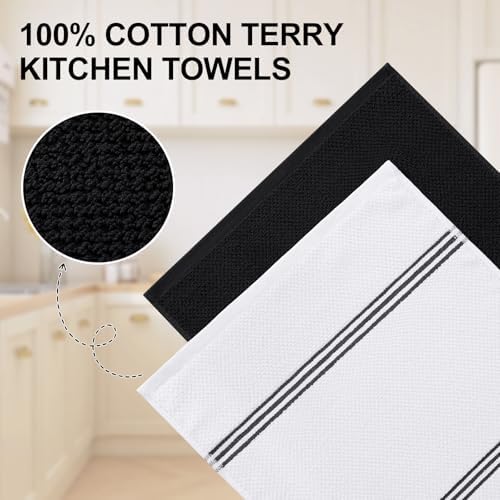 Homaxy Dual Design Cotton Kitchen Towels - Image 2