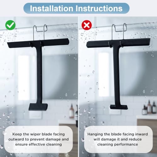 Shower Squeegee for Glass Doors, 8.6-Inch Silicone - Image 7