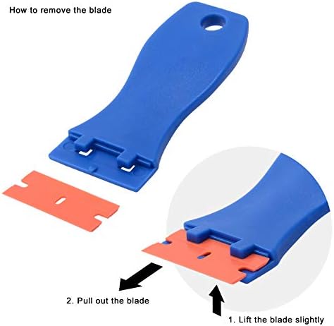 FOSHIO 20PCS Blue Plastic Razor Blade Scraper Tool - Image 5