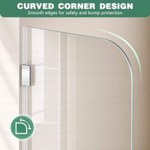 Shower Glass Panel, Brushed Nickel - Image 5