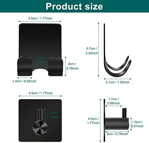 CGBE Shower Holders for Razors, 2 Pack Squeegee Holder and 2 Pack Razor Holder - Image 3