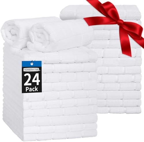Hand Towels for Bathroom, 24 Pack 25''*15'' Microfiber Bath Hand Towels by HOMERHYME