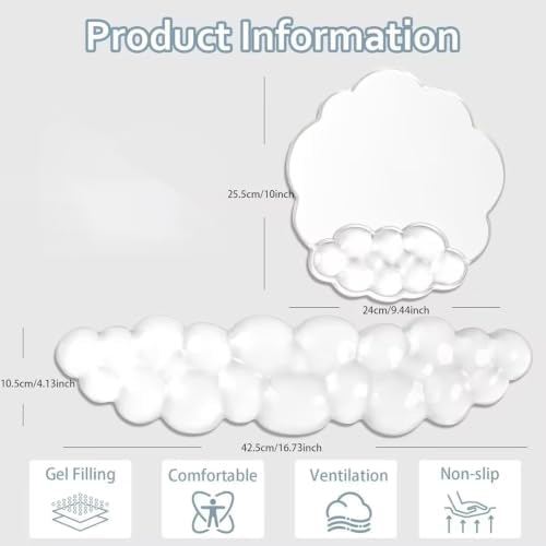 Cloud Wrist Rest for Keyboard and Mouse Set - Image 2