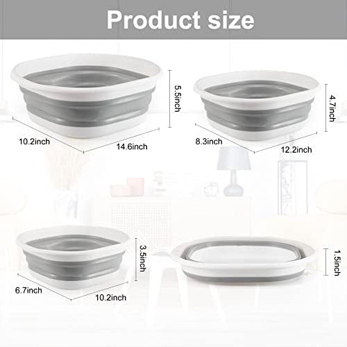 3 Pack Collapsible Wash Basin Set - Image 6