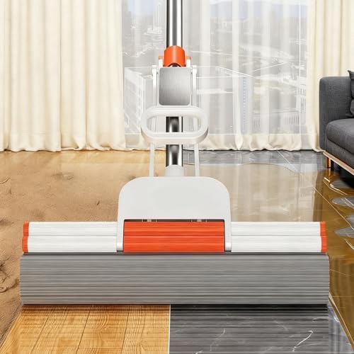 15" PVA Sponge Mop – Roller Wring, Stainless Handle w/ Refill - Image 4