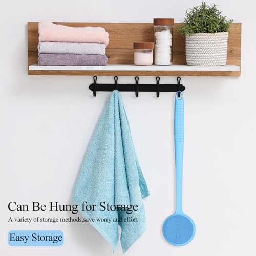 Silicone Back Scrubber for Shower, 17in Lengthen Long Handle Body Brush - Image 3