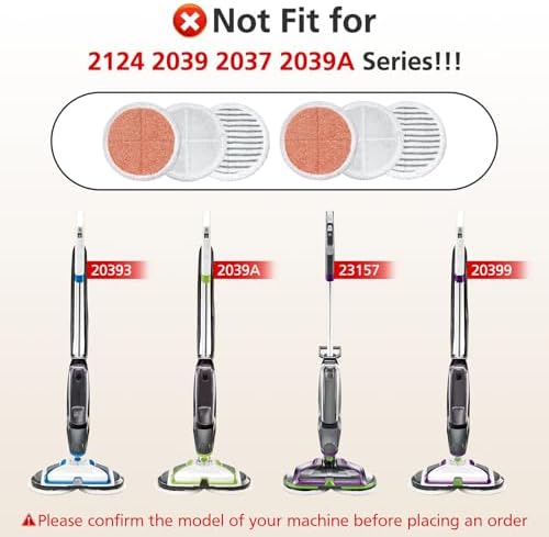 3897A 3712 Pads for Bissell SpinWave SmartSteam Scrubbing Steam Mop, 6 Pack - Image 3