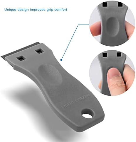 FOSHIO 20PCS Grey Plastic Razor Blade Scraper Tool - Image 5