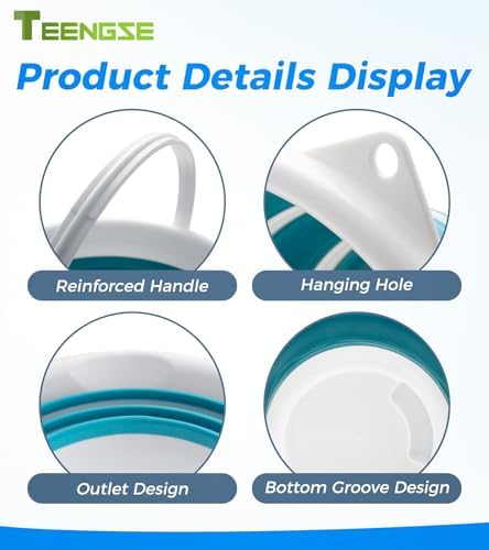 10L Portable Collapsible Silicone Bucket - Image 4