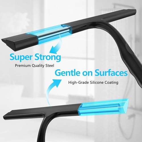 Shower Squeegee for Glass Doors, All-One-Piece Winning Silicone Squeegee - Image 4
