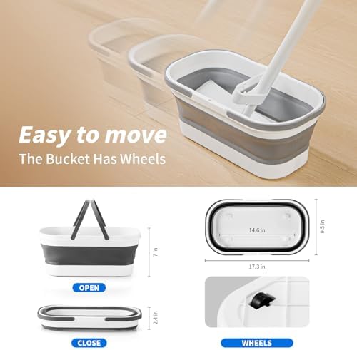 Oshang Flat Mop and Collapsible Bucket OG7 - Image 6