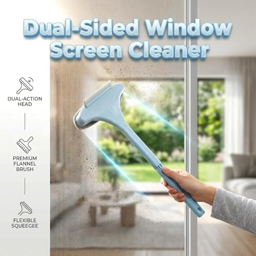 2 in 1 Window Screen Cleaning Brush, Mesh Window Screen Cleaner Tool - Image 2