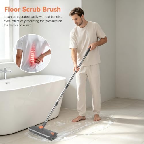 SetSail Floor Scrub Brush with Scraper and Stiff Bristle - Image 7