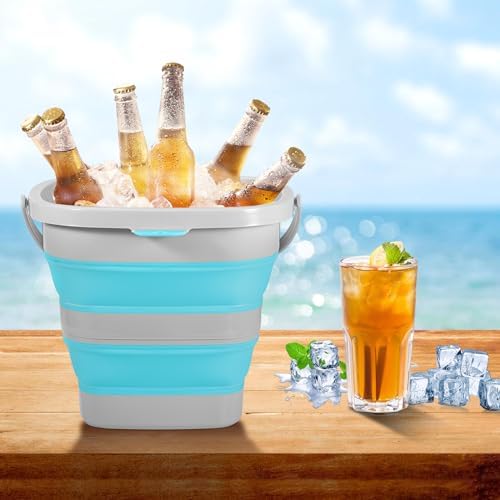 2 Pack 2.6 Gallon Collapsible Plastic Buckets - Image 3