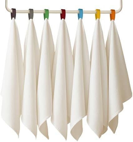 7-Pack Flat Flour Sack Towels – 100% Cotton Kitchen Dish & Tea Towels by WHITEWRAP