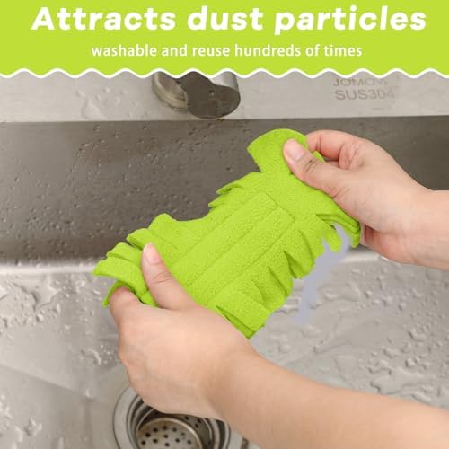 3 Pcs Reusable Duster Refills Washable Pads, Rose Red - Image 6