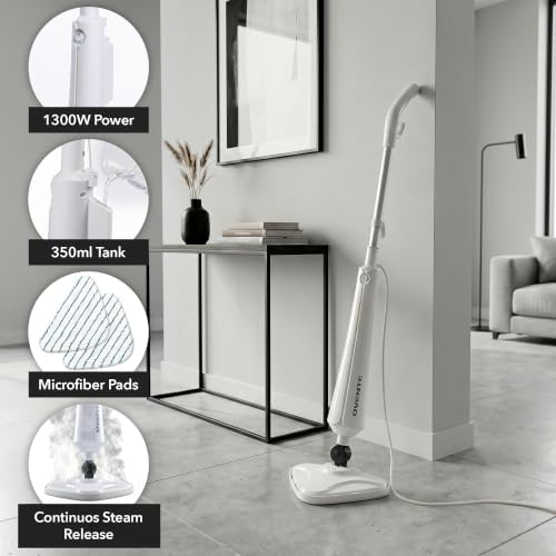 OVENTE Electric Steam Mop Cleaner, 350ml Water Tank - Image 2