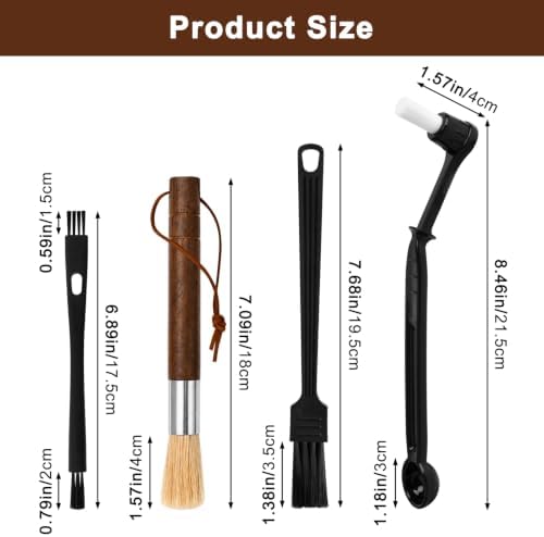 4 Pack Coffee Grinder Cleaning Brush, Professional Espresso Machine Cleaning - Image 2